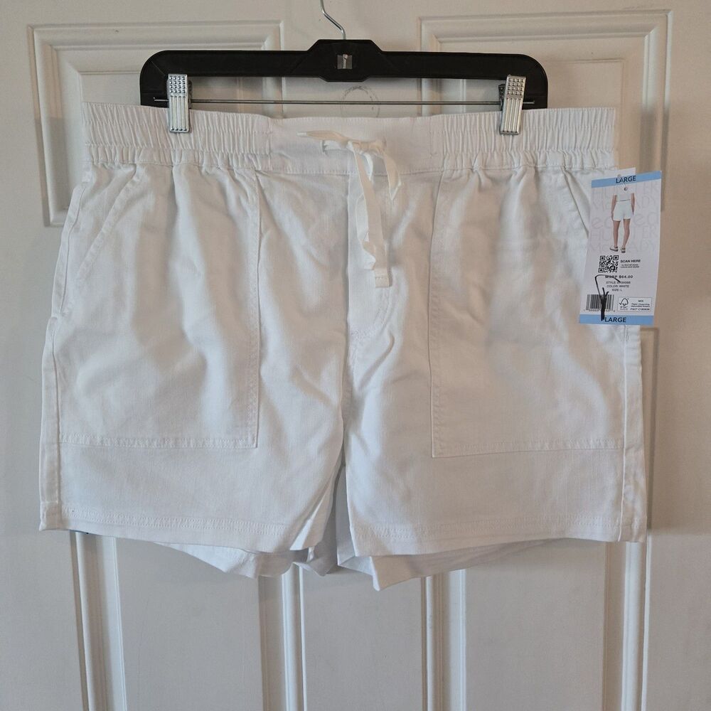 NWT Edited x Hunter McGrady Shorts Womens L White Pull On Elastic Waist Casual